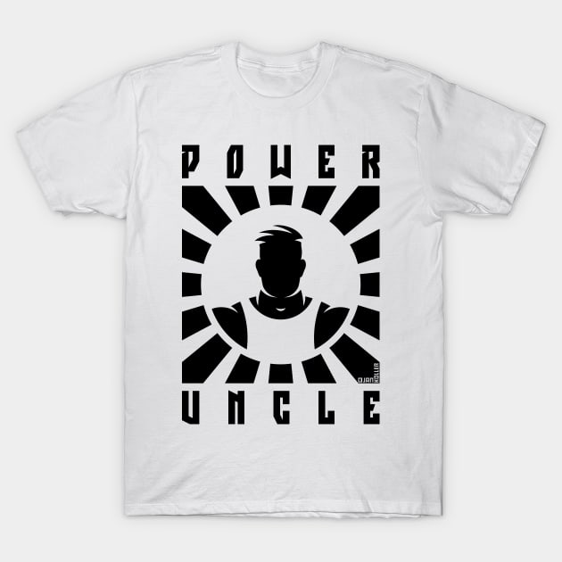 Power Uncle (Rays / Black) T-Shirt by MrFaulbaum